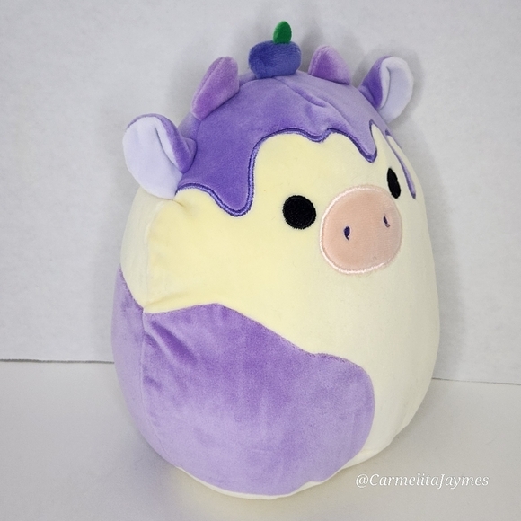 BENITO 🫐🐄 Blueberry Cow Original Squishmallow By Kellytoy NWT - Picture 6 of 8